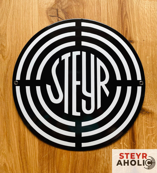 Steyr Logo Emailschild 30cm