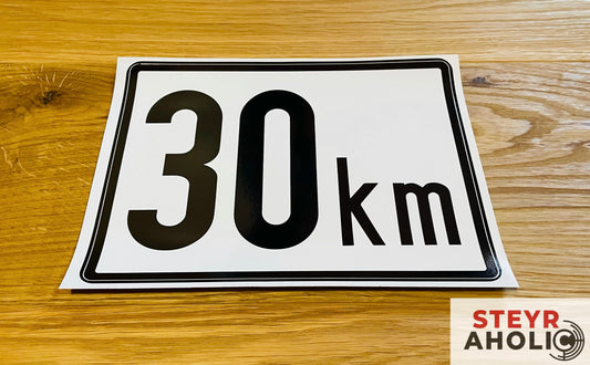 Aufkleber "30 KM"