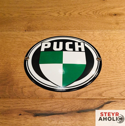 Puch Logo Emailschild Klein (15cm)